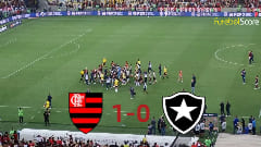 Flamengo x Botafogo termina com socos, pontapés, expulsões e caos do campo ao vestiário