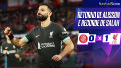 Salah volta a marcar e o Liverpool vence o Girona para manter os 100% de vitórias na Liga dos Campeões