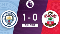 พรีเมียร์ลีก - แมนเชสเตอร์ ซิตี้ เอาชนะ เซาธ์แฮมป์ตัน 1-0 ขึ้นนำเป็นจ่าฝูง