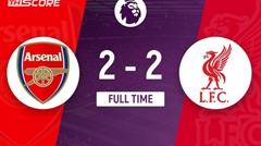 ผลบอลพรีเมียร์ลีก - ลิเวอร์พูล เสมอ อาร์เซนอล 2-2 ยอมเสียตำแหน่งจ่าฝูง