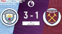 แมน ซิตี้ ชนะ เวสต์แฮมยูไนเต็ด 3-1 ในเกมปิดฉากฤดูกาล คว้าแชมป์ด้วยคะแนน 91 🔥🔥🔥
