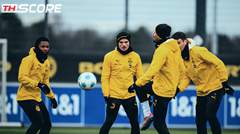 ภาพการฝึกซ้อมก่อนเกมของโบรุสซีอาดอร์ทมุนท์