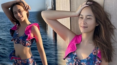บี น้ำทิพย์ โชว์หุ่นเป๊ะ-หน้าสด ในชุดว่ายน้ำทูพีซ อื้อหือ... บอกเพิ่งตื่นแต่ทำไมแซ่บ !!
