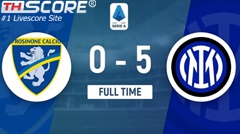 ผลการแข่งขันฟุตบอล: อินเตอร์มิลาน ถล่ม ฟรอซิโนเน 5-0