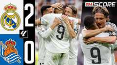 ​อันเชล็อตติกล่าวคำอำลา! เรอัลมาดริดชนะเรอัลโซซิเอดาด 2-0 เอ็มบัปเป้ซัดสองประตู
