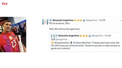 ทวิตเตอร์ทางการของอาร์เจนตินา: เรารักคุณ Dibu จากชาวอาร์เจนตินา 48 ล้านคน