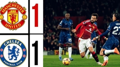 พรีเมียร์ลีก: แมนเชสเตอร์ ยูไนเต็ด เสมอ เชลซี 1-1 ไม่ชนะสองนัดติดต่อกัน