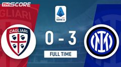 ผลบอล- อินเตอร์ มิลาน 3-0 กายารี่ ตามหลังจ่าฝูง 1 แต้ม หลังคว้าชัย 5 นัดติดต่อกัน