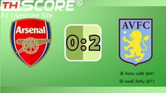 ปืนใหญ่ เสียท่า! อาร์เซนอล แพ้คาบ้านต่อ วิลล่า 0-2 ร่วงจากบัลลังก์! ตามหลัง เรือใบสีฟ้า 2 แต้ม!
