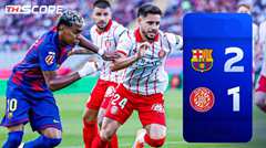 อาราอูโฮสวมบทฮีโร่! ซัดชัยทดเจ็บบาร์ซ่าเฉือนคิโรน่า 2-1 แซงขึ้นจ่าฝูง