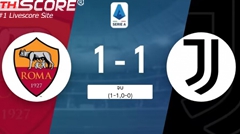 โรม่า 1-1 ยูเวนตุส ยูเวนตุส เสมอ 4 นัดติดต่อกันในลีก