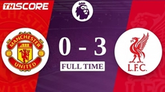 พ่ายแพ้ราบคาบ! แมนเชสเตอร์ ยูไนเต็ด แพ้ลิเวอร์พูล 0-3 ที่บ้าน
