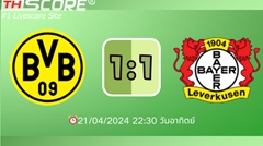 "เลเวอร์คูเซน! ยิงสุดท้ายตีเสมอโดิร์ทมุนด์ 1-1 เก็บสถิติไร้พ่าย 45 เกม"