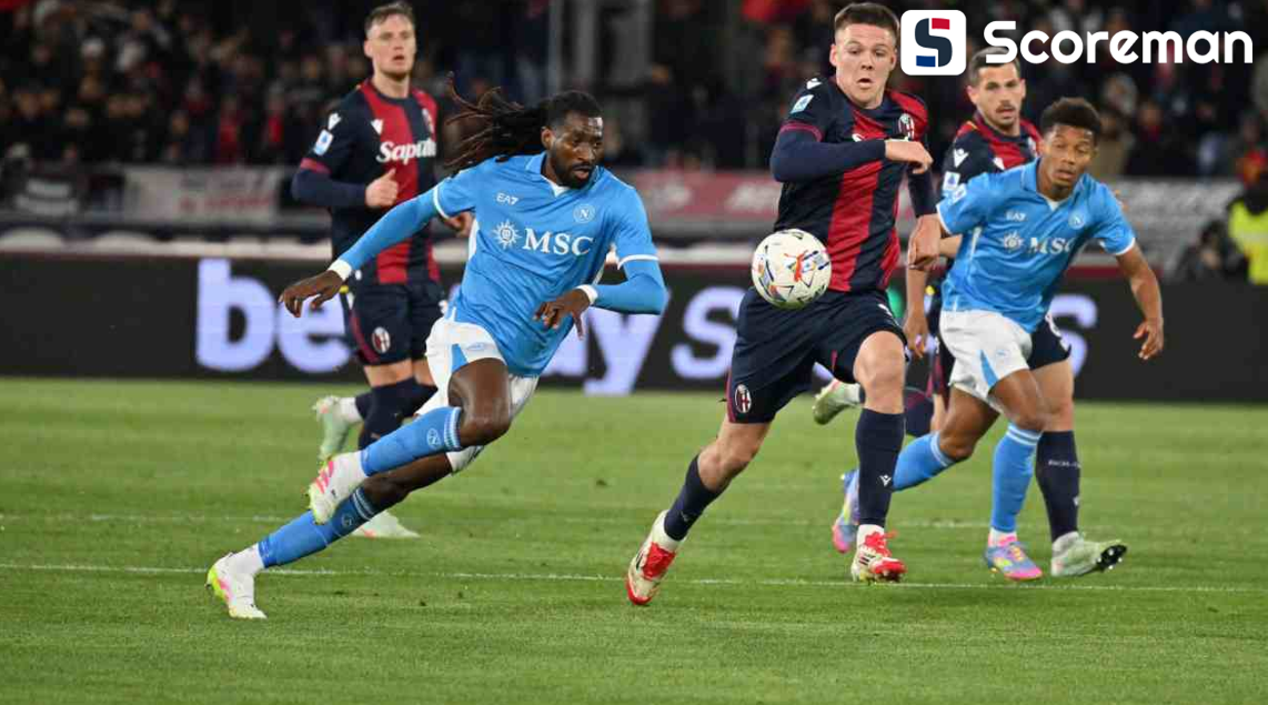 볼로냐, 나폴리와 1-1 무승부...은도예 64분 '동점골'