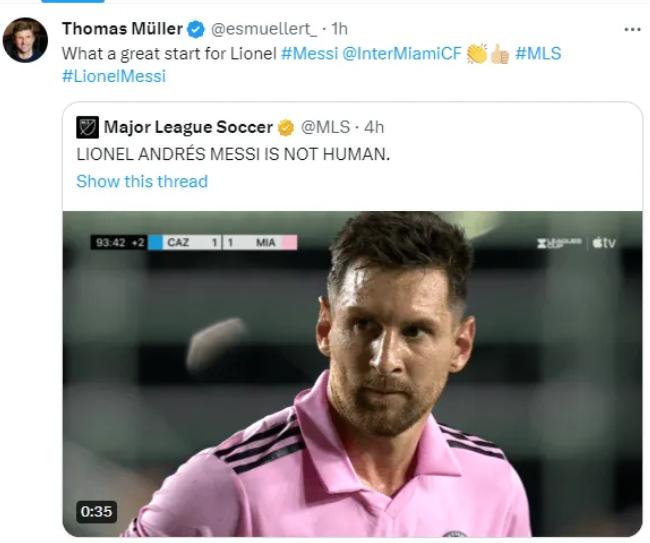 เมสซียิงประตูในช่วงทดเวลาเจ็บในเกมประเดิมสนามไมอามี