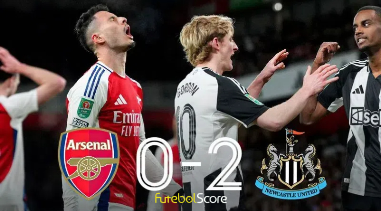 Isak brilha, o Newcastle vence o Arsenal fora de casa e se classifica para as semifinais da Copa da Liga