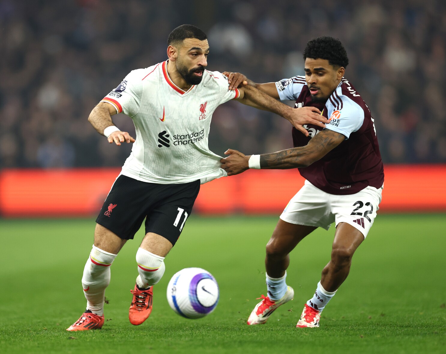 Liverpool drew 2-2 away at Villa, with Watkins scoring and Salah providing a goal and an assist