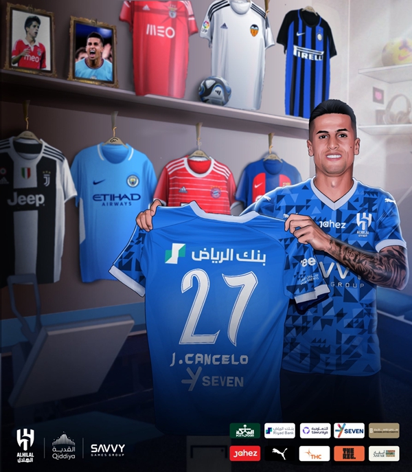 ทางการ: แคนเซโล่ กองหลังของแมน ซิตี้ วัย 30 ปี ย้ายไปอยู่กับอัล ฮิลาล ด้วยค่าตัว 25 ล้านยูโร