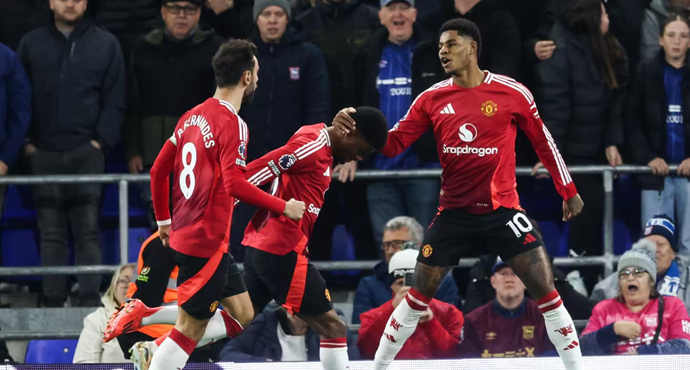 ผลบอลพรีเมียร์ลีก แมนยู นำก่อนแต่โดน อิปสวิช ไล่เจ๊า 1-1