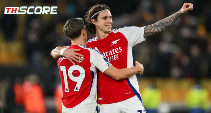 อาร์เซนอล 10 คน ชนะ วูล์ฟแฮมป์ตัน 1-0 ตามหลังจ่าฝูง 6 คะแนน