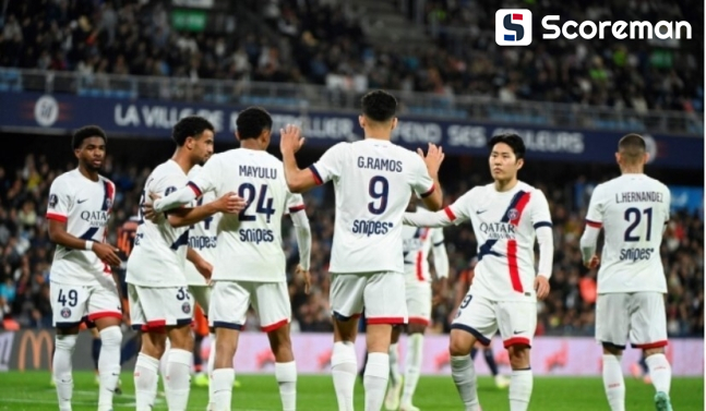 PSG, 몽펠리에에 4-1 승리... 이강인 '4개월만에 리그 풀타임 소화'