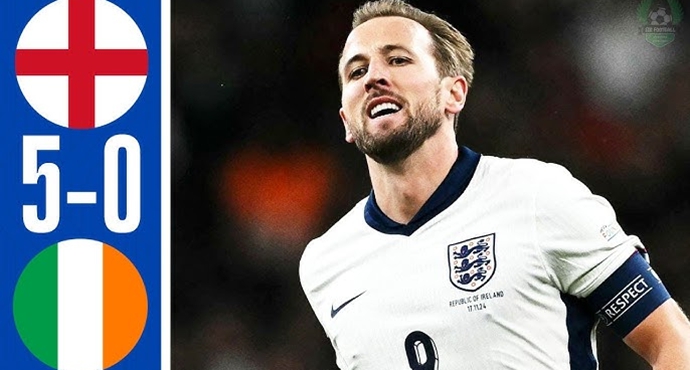 ยูฟ่าเนชันส์ลีก – อังกฤษ ชนะ ไอร์แลนด์ 5-0 คว้าแชมป์กลุ่ม