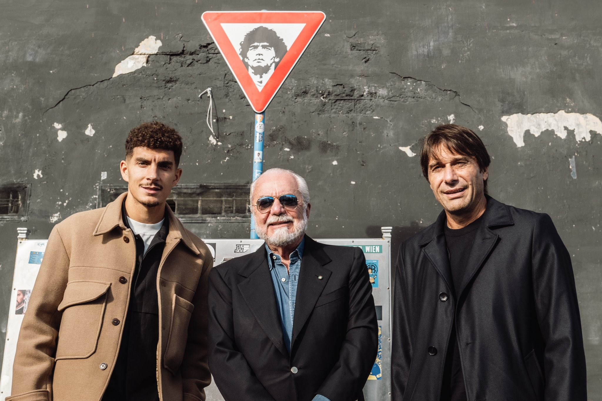 On the fourth anniversary of Maradona's passing, De Laurentiis, Conte, and Di Lorenzo attended the memorial event