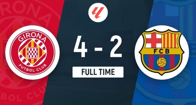 บาร์เซโลน่า 2-4 คิโรน่า ส่งเรอัล มาดริด คว้าแชมป์ 4 เกมก่อนกำหนด