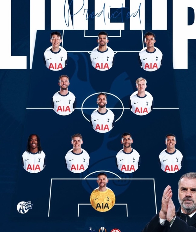 손흥민, 프랑크푸르트전 선발! 솔란케-존슨과 호흡 예정