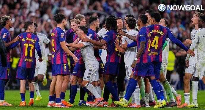 Chaos at El Clásico: Vinicius and Courtois Clash with Lamine Yamal After Pedri’s Red Card