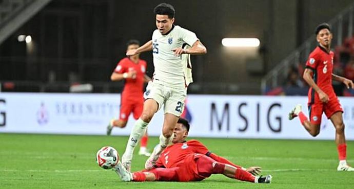 อาเซียนฟุตบอลแชมเปียนชิพ ทีมชาติไทยชนะสิงคโปร์ด้วย 4-2