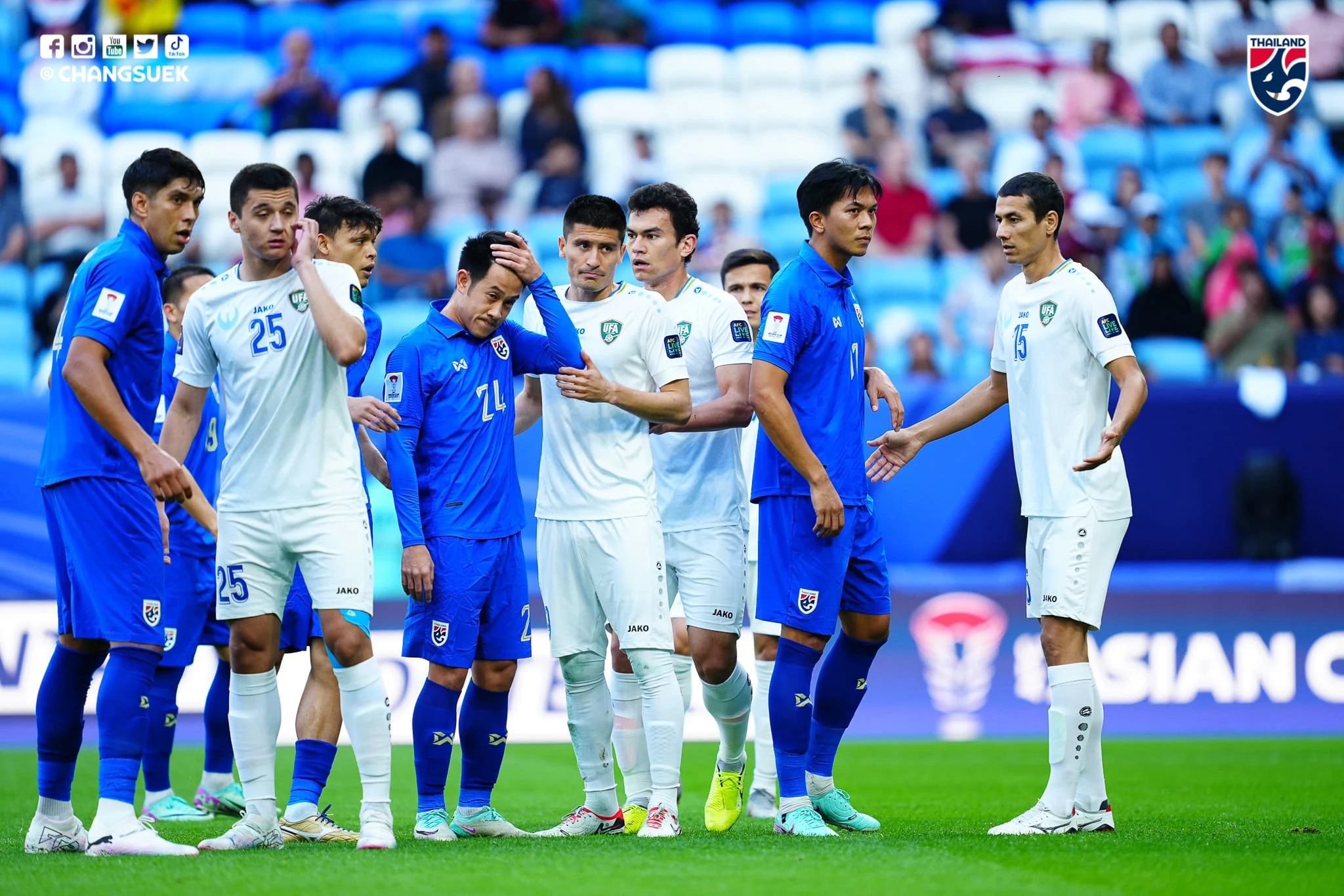 สถิติหลังเกม ไทย พ่าย อุซเบกิสถาน ศึกเอเชียน คัพ 2023 ตกรอบ 16 ทีมสุดท้าย