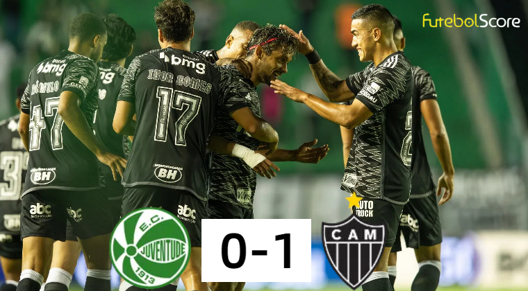 Atlético-MG resiste à pressão final do Juventude, vence e se distancia do Z-4 no Brasileirão