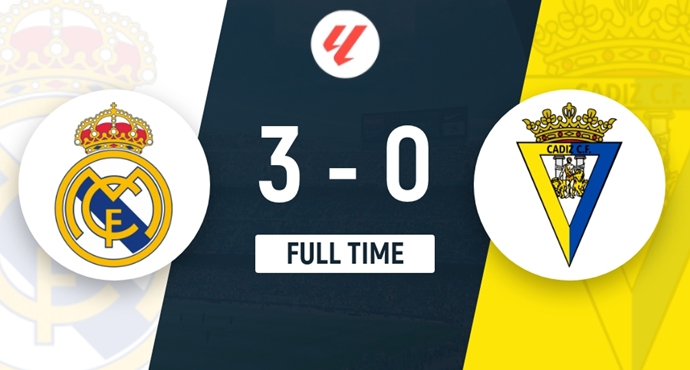 ลาลีกา – เรอัล มาดริด 3-0 กาดิซ คว้าชัยชนะในลีก 7 นัดติดต่อกัน