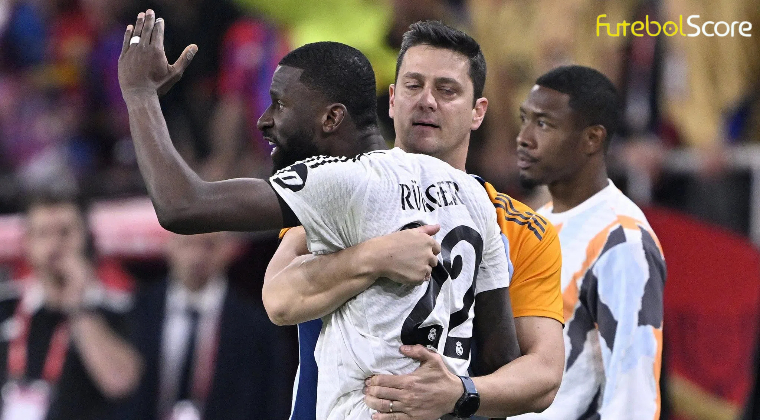 Rüdiger, do Real Madrid, é suspenso por 6 jogos após tentativa de agressão ao árbitro