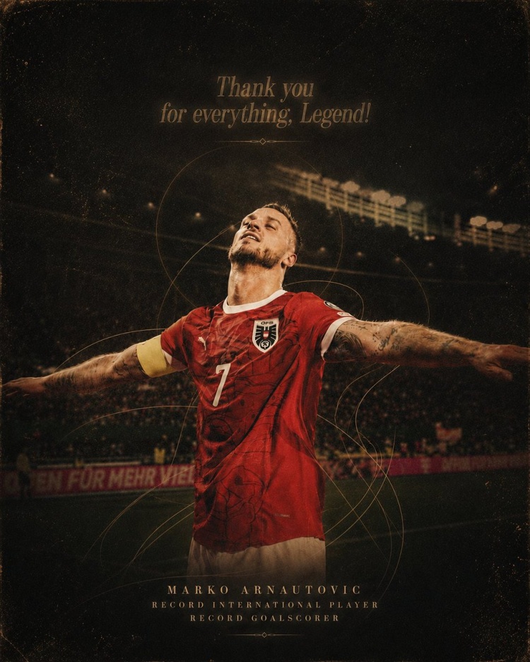 Arnautovic: Chúng tôi đã cố gắng hết sức và có thể tự hào. Tôi sẽ giải nghệ khỏi đội tuyển quốc gia Áo