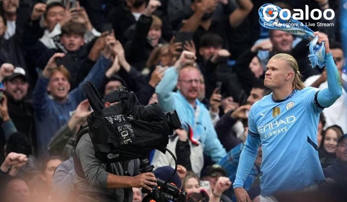 Erling Haaland scores his 100th goal for Manchester City
