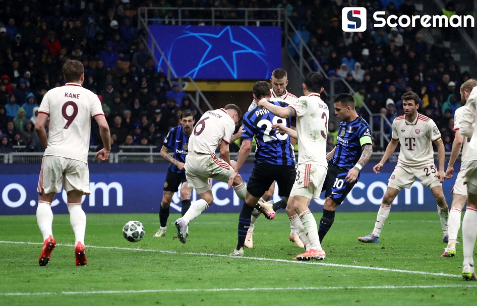 뮌헨, 인터밀란에 3-4로 밀려 UCL 4강행 실패... 김민재 65분 활약