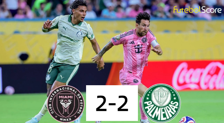 Palmeiras luta contra Messi e Suárez, arranca empate com Inter Miami, lidera grupo e enfrenta Botafogo no Mundial