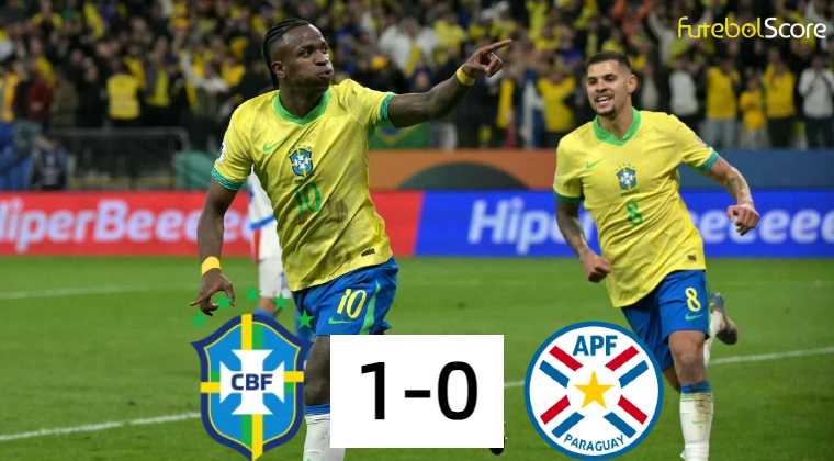 Vinicius Jr. brilha, Brasil supera o Paraguai e garante vaga na Copa como presente para o aniversariante Ancelotti