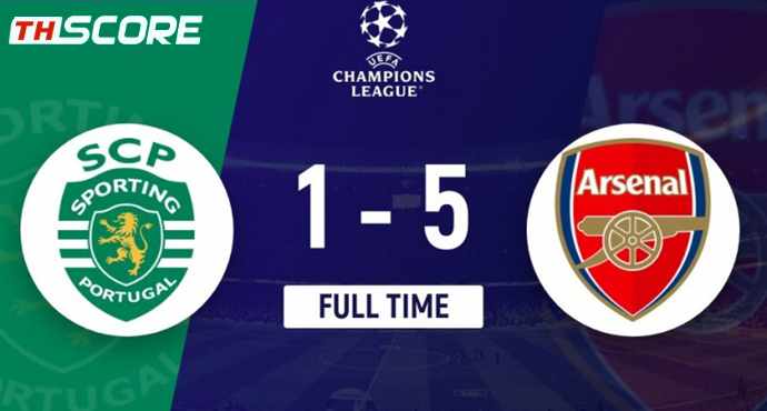 ชนะรวดสองนัด! อาร์เซนอลบุกไปถล่มสปอร์ติ้งลิสบอน 5-1