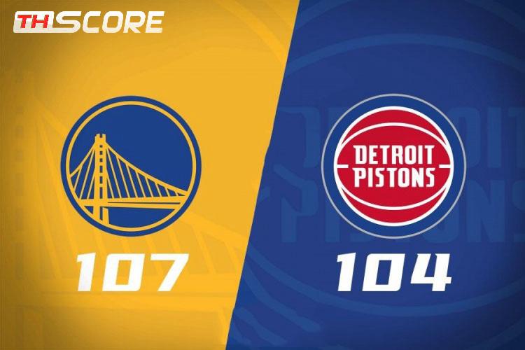 ผลการแข่งขัน NBA - โกลเด้น สเตท วอร์ริเออร์ส ชนะ ดีทรอยต์ พิสตันส์ จบสตรีคชนะ 5 เกมติดกัน