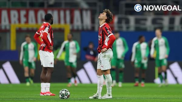 Milan was eliminated by Feyenoord with an aggregate score of 1-2
