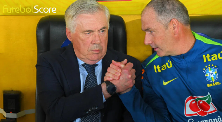 Sem derrotas, sem gols sofridos e com vaga na Copa: Ancelotti estreia na seleção brasileira com sucesso e ganha apoio do grupo