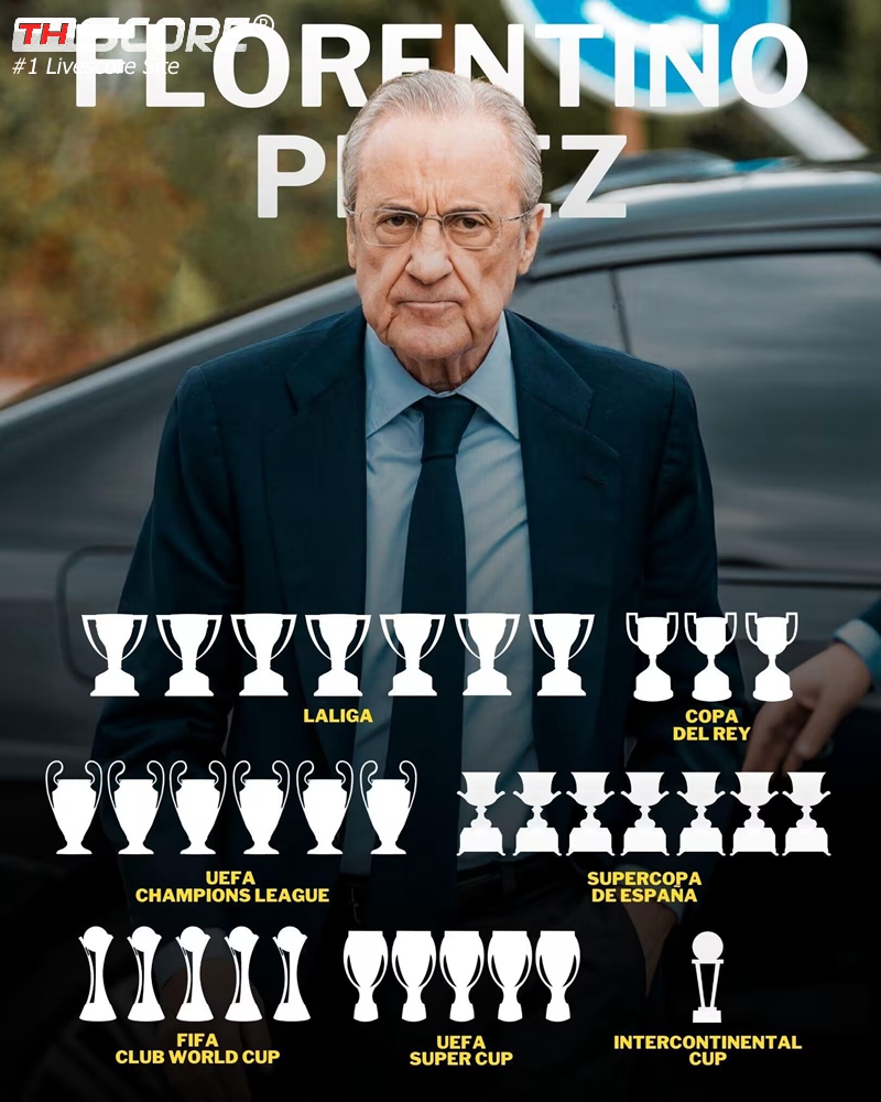 ตำนาน! เรอัล มาดริดคว้าแชมป์ 34 รายการระหว่างที่ฟลอเรนติโน่ดำรงตำแหน่งประธาน