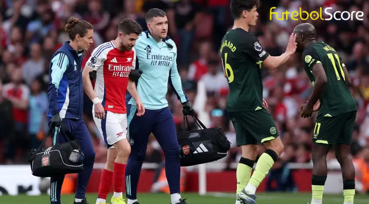Jorginho se lesiona, Arsenal empata em casa com o Brentford e vê Liverpool mais líder na Premier League