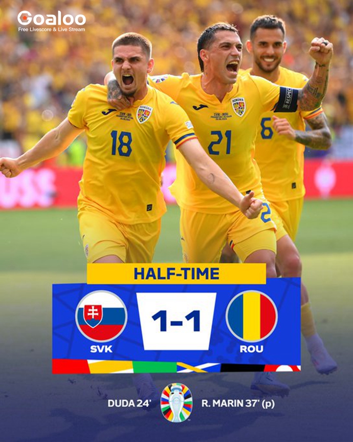 Euro 2024 - Slovakia 1-1 Romania: Draw in Frankfurt sends both sides into last 16 as Romania top Group E
