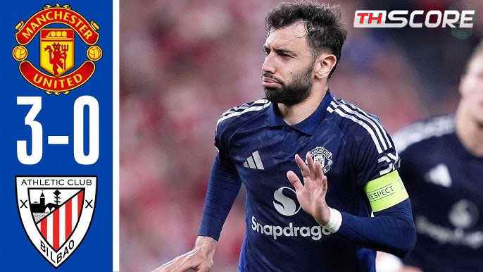 แมนเชสเตอร์ยูไนเต็ดบุกถล่มบิลเบา 3-0 บรูโน่ ฟอร์นันเดส โชว์สองประตู