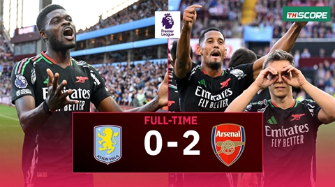 ผลบอล แอสตัน วิลล่า พบ อาร์เซน่อล : ปืนถอนแค้นบุกทุบวิลล่า เฮ 2 นัดติด