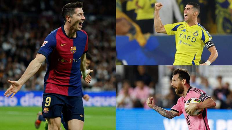 เลวานดอฟสกี้ร่วมทีมเมสซี่และโรนัลโด้ในสโมสร UCL สุดพิเศษ
